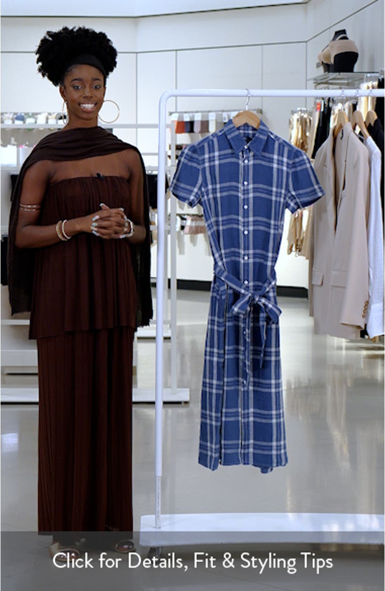 Plaid Linen Shirtdress, sales video thumbnail