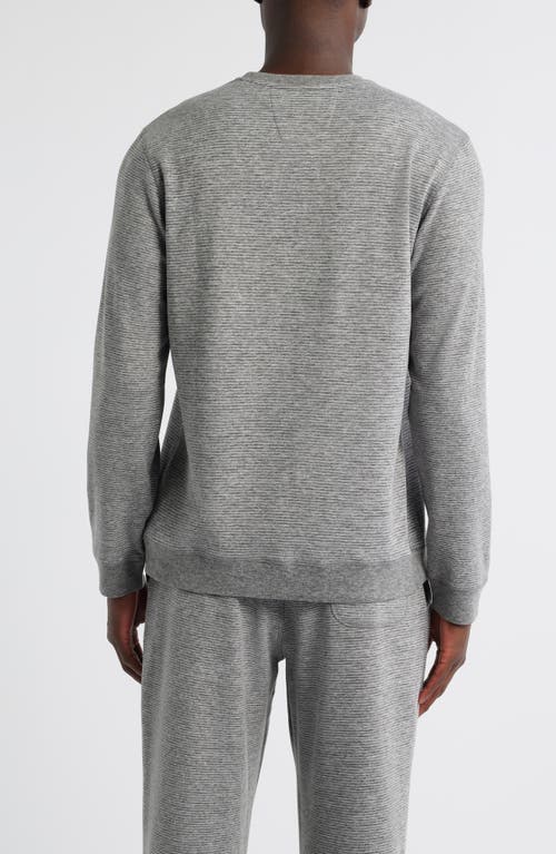 Daniel Buchler Pinstripe Long Sleeve Pajama T-shirt In Gray