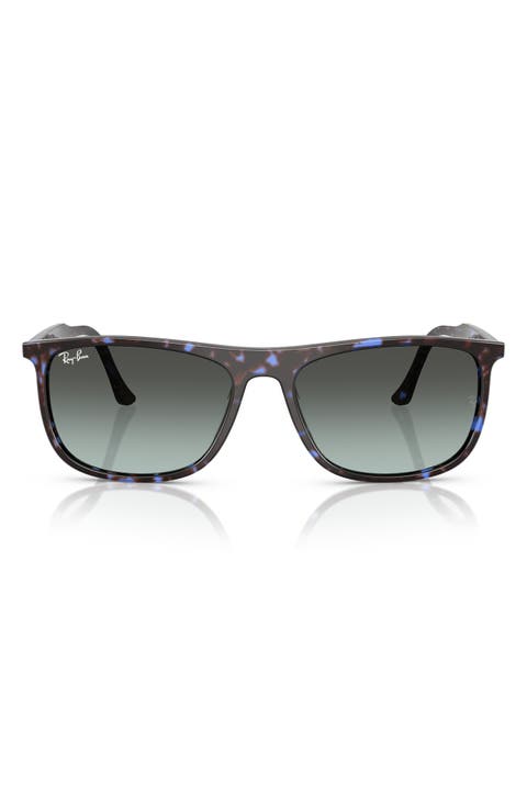 58mm Gradient Rectangular Sunglasses