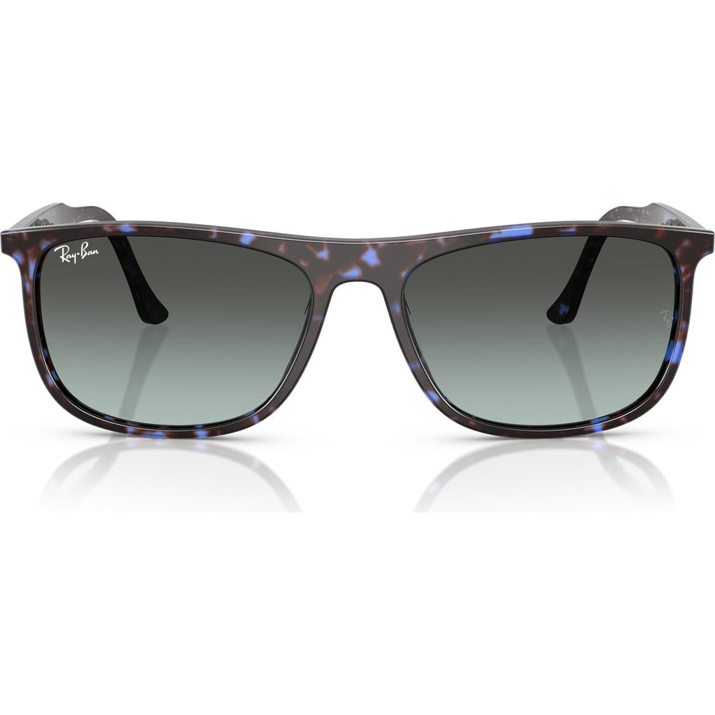 Ray Ban Ray-ban 61mm Polarized Gradient Rectangular Sunglasses In Gray