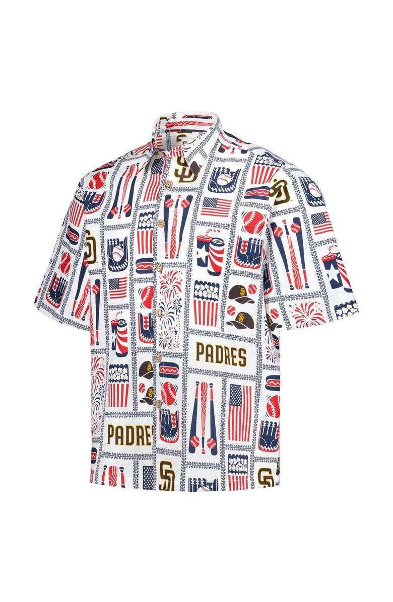 Reyn Spooner Men's Reyn Spooner White San Diego Padres Americana Button-Up Shirt, Alternate, color, White