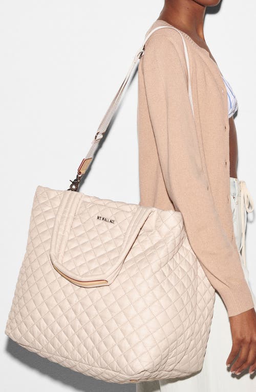 Mz Wallace Large Metro Tote Deluxe In Mushroom