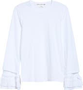 Comme des Garçons Girl Ruffle Cuff Long Sleeve Cotton Top