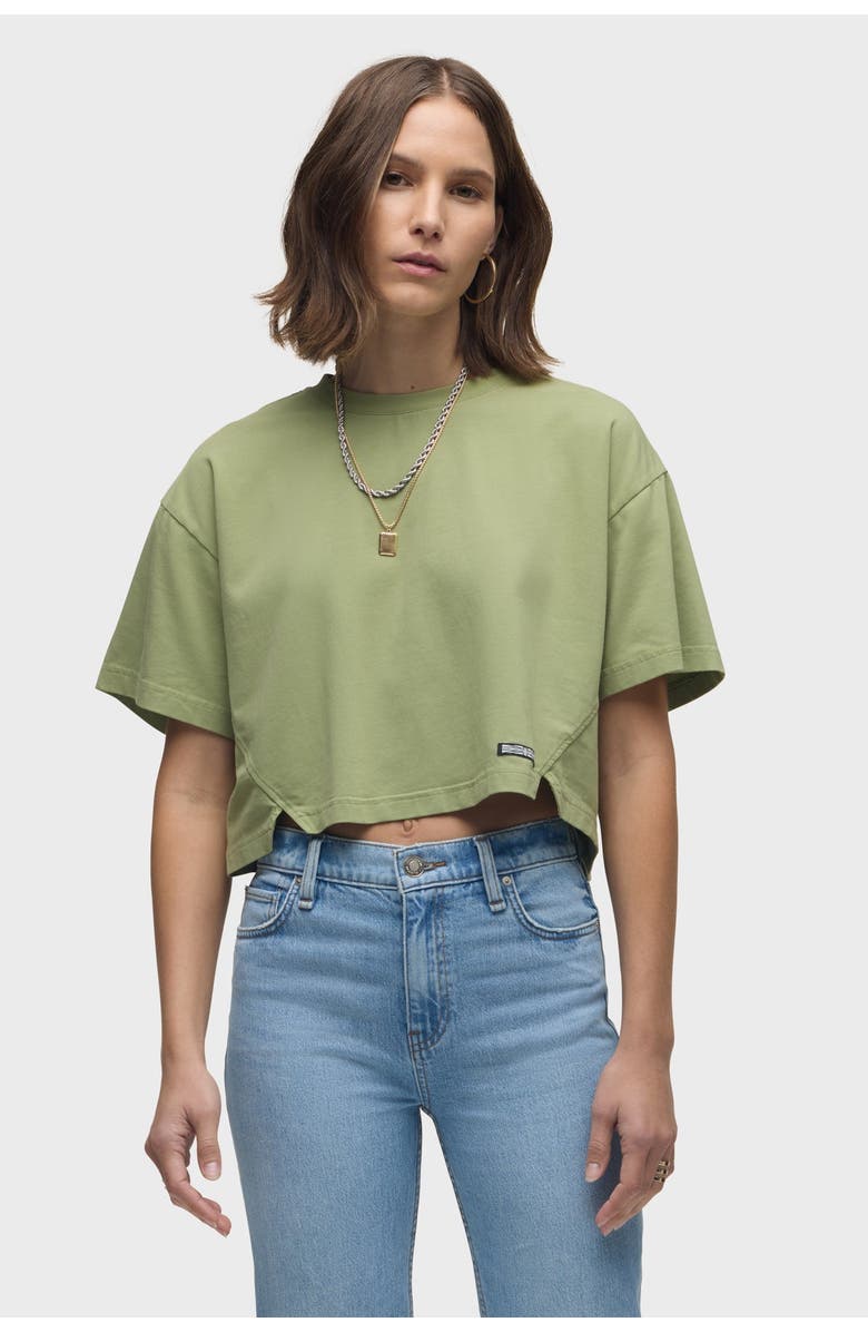 Hudson Jeans S/S Forward Seam Tee, Main, color, Sage