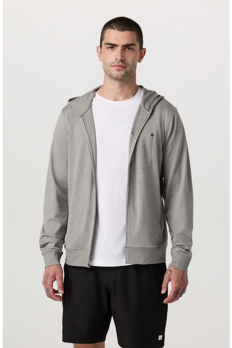 Ponto Performance Zip Hoodie, Alternate, color, DRIFTWOOD HEATHER