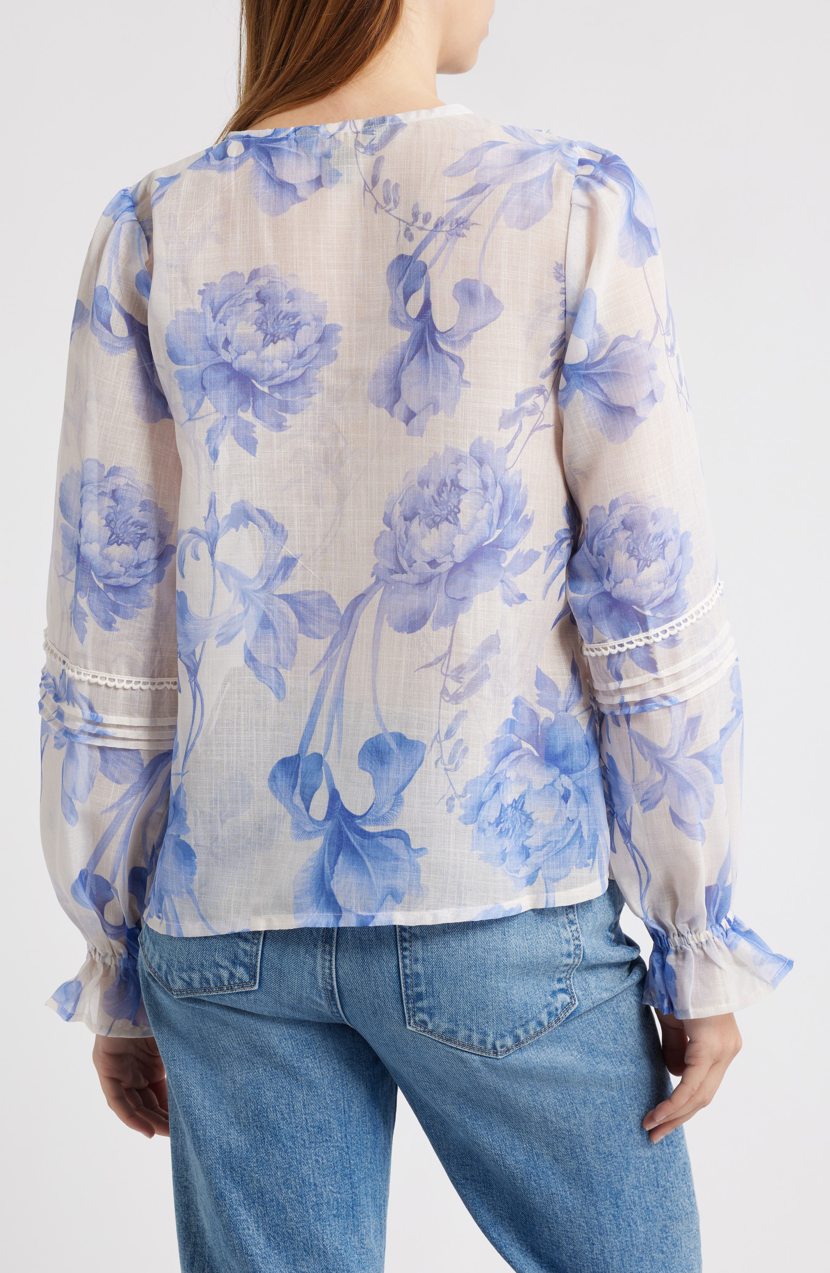 Floral Print Ruffle Top - image 2