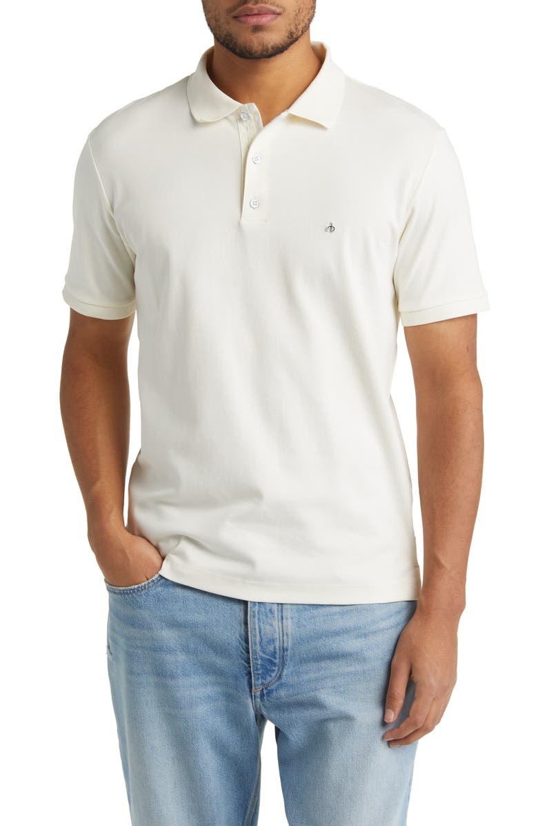 rag & bone Men's Interlock Slim Fit Performance Polo, Main, color, Ivory