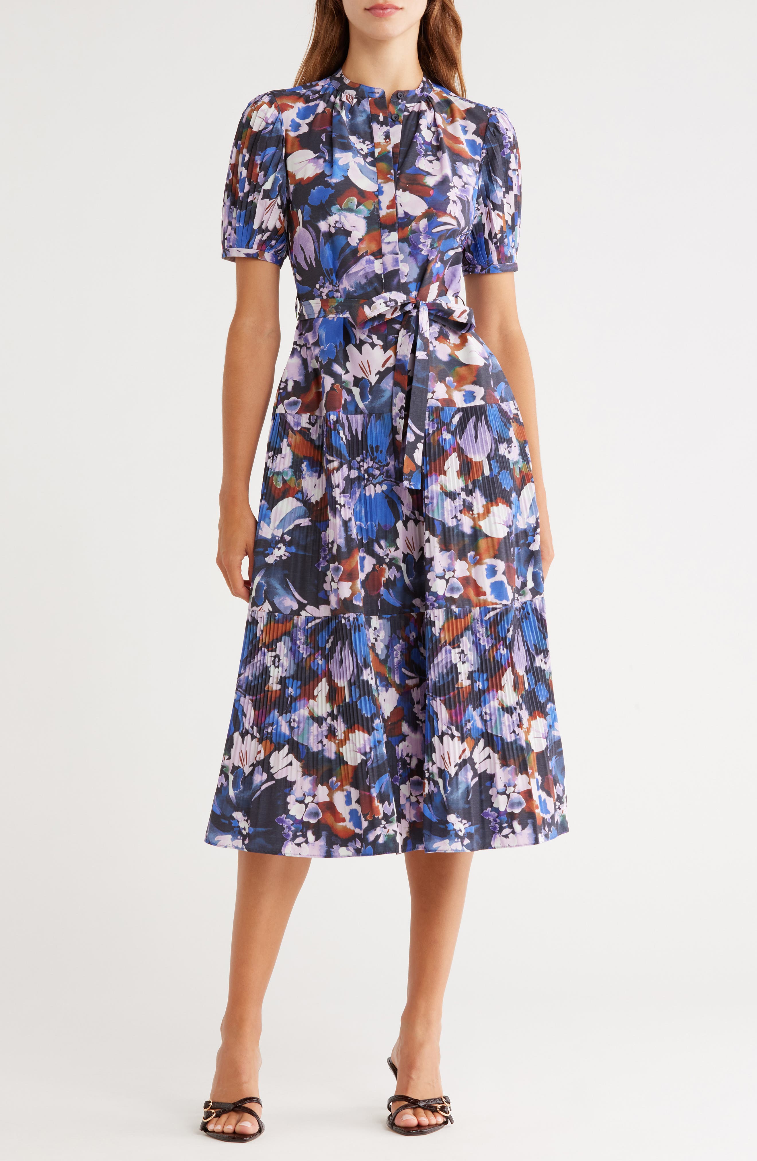 Derek Lam 10 Crosby Alexandra Puff Sleeve Midi Shirtdress