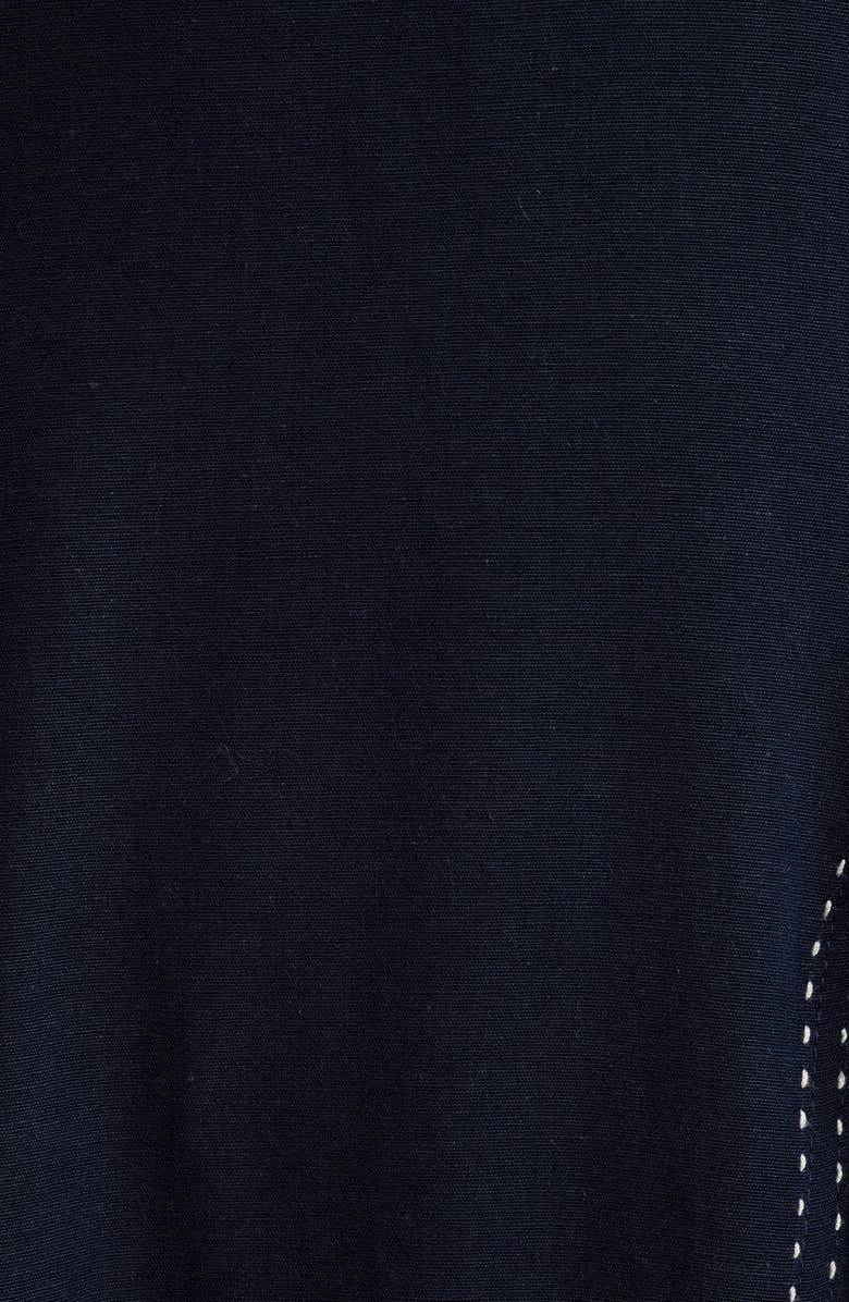 MOON RIVER Contrast Stitch Sleeveless Tie Back Dress, Alternate, color, Dark Navy