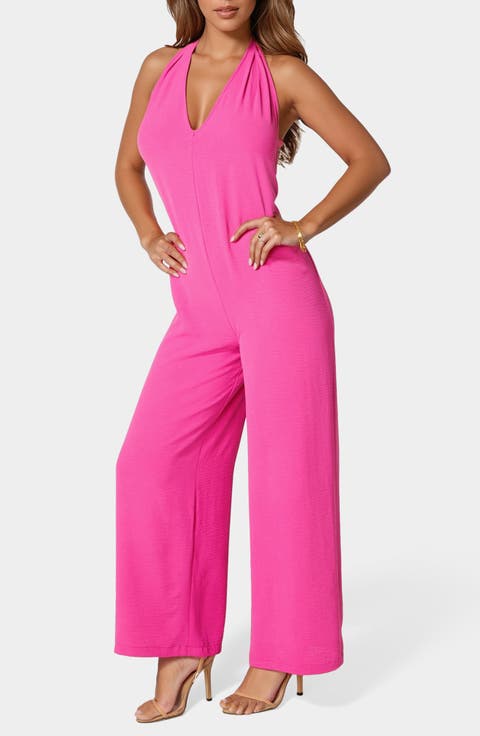 Airflow Wide Leg Halter Jumpsuit
