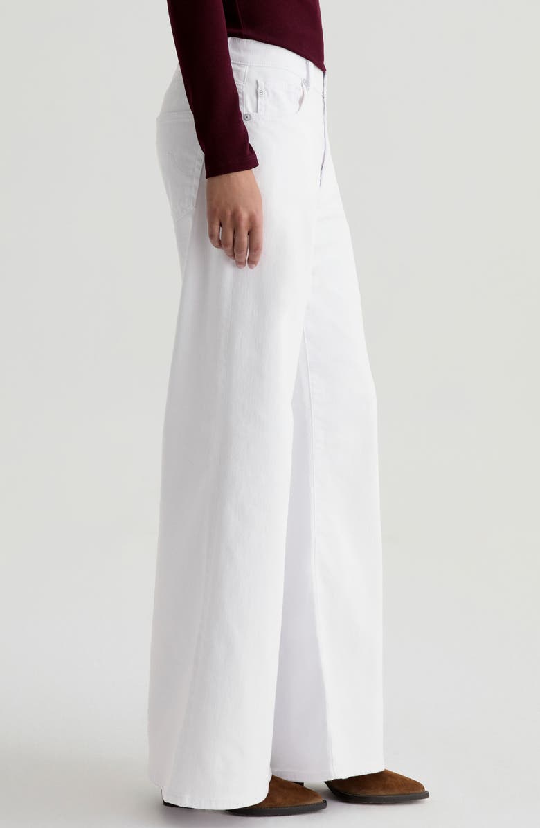 AG Saige Wide Leg Jeans, Alternate, color, Gallery White