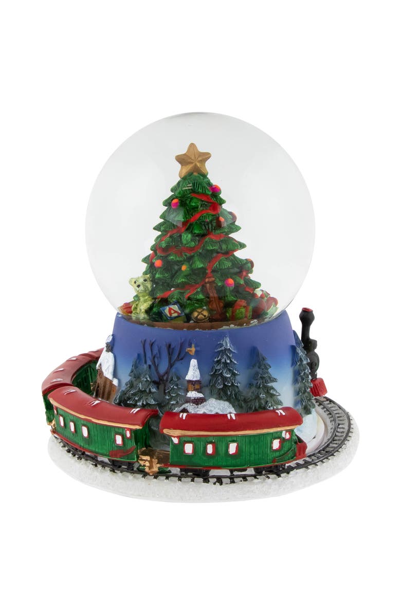 Northlight Rotating Train And Christmas Tree Musical Animated Snow Globe - 6.25", Alternate, color, 