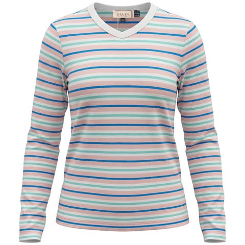 Long Sleeve Ribbed V-Neck Tee