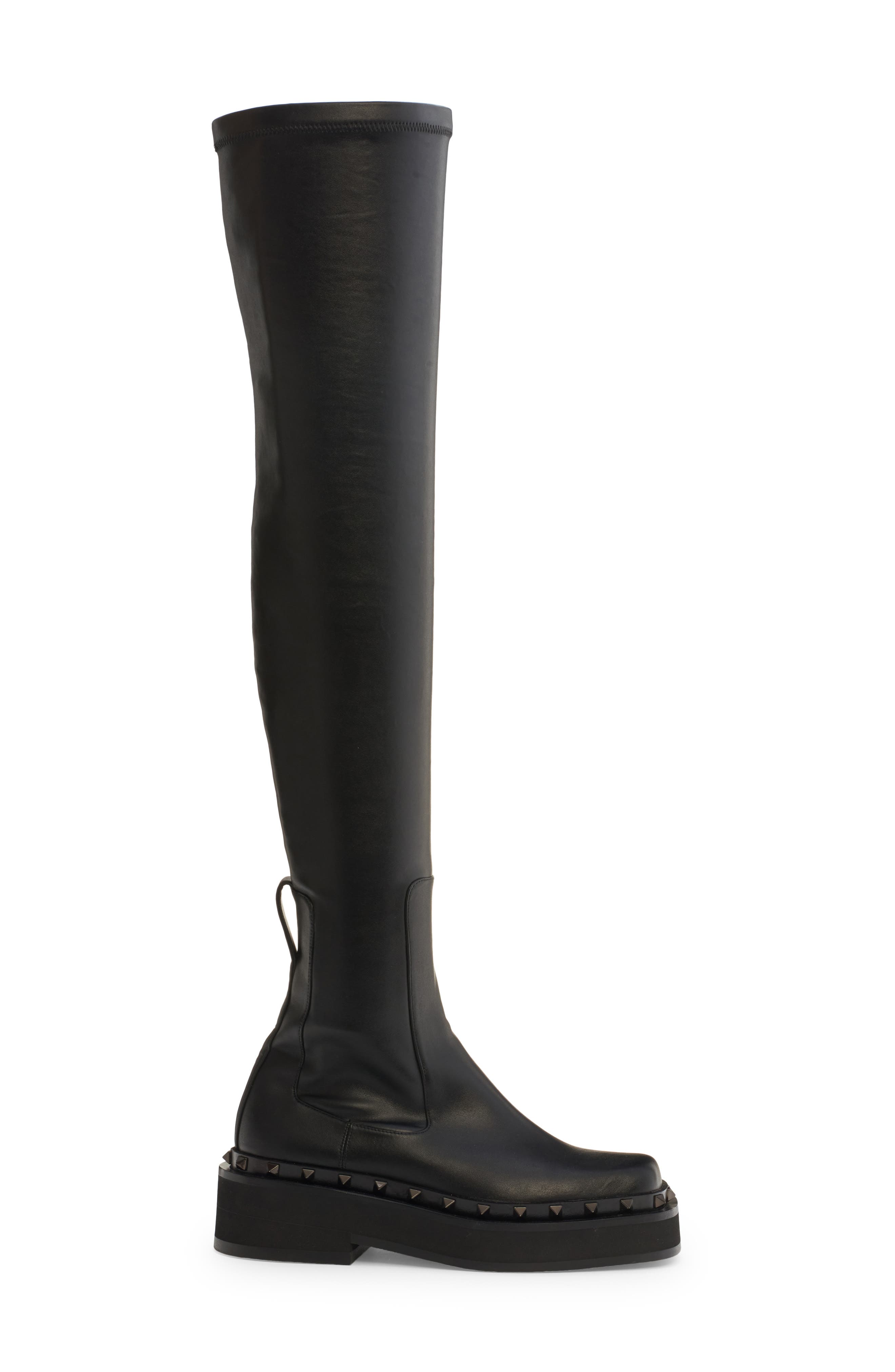 Valentino Garavani M-Way Rockstud Platform Over the Knee Boot, Alternate, color, 