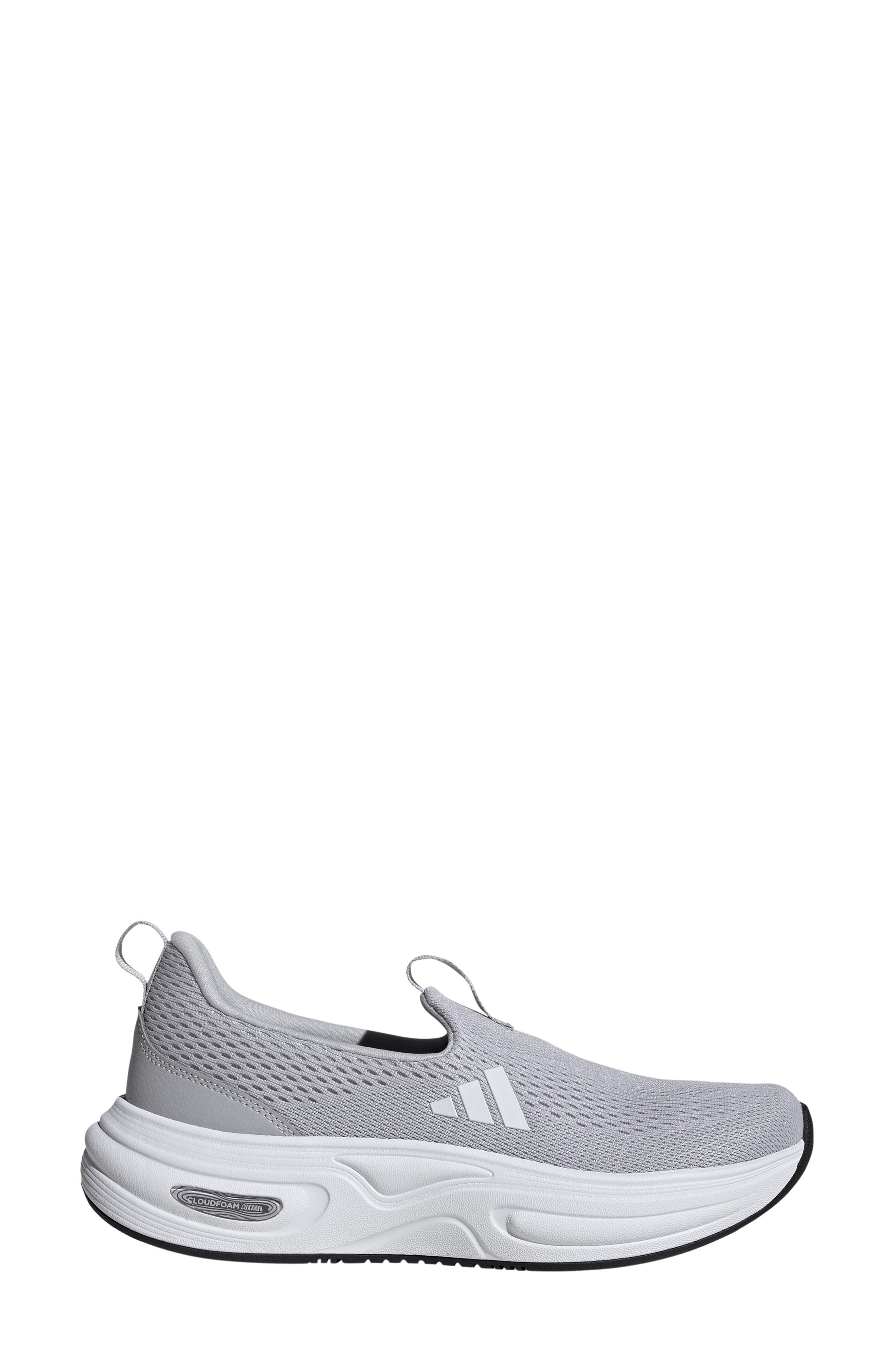 adidas Cloudfoam Cuxxion Slip-On Sneaker, Alternate, color, Grey/ White/ Core Black
