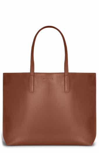 Onyx Leather Open Tote