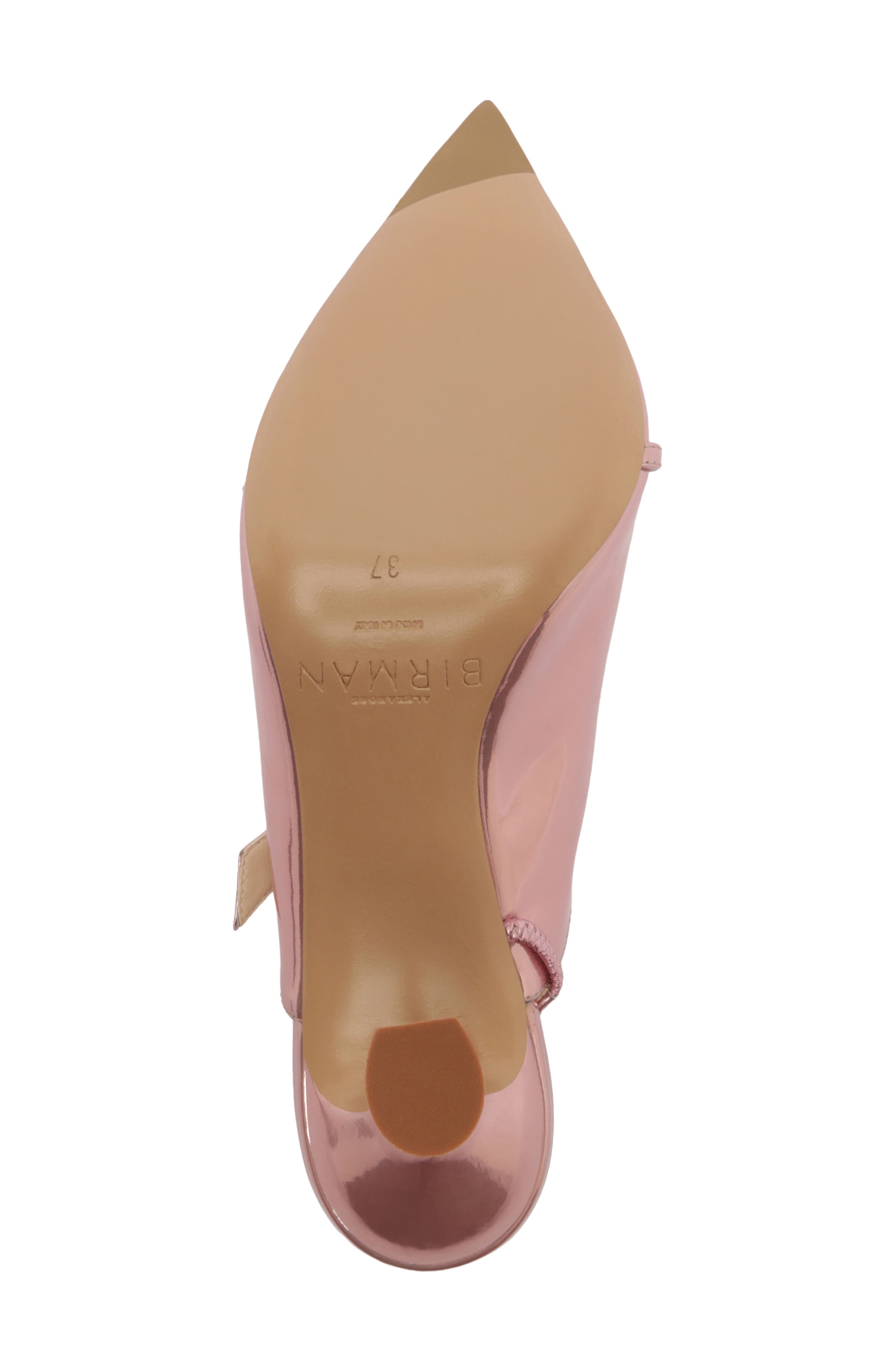 Alexandre Birman Tita Metallic Pointed Toe Mule Pump, Alternate, color, Pink