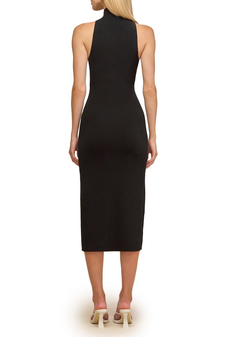 Collin Sleeveless Mock Neck Knit Midi Dress, Alternate, color, BLACK