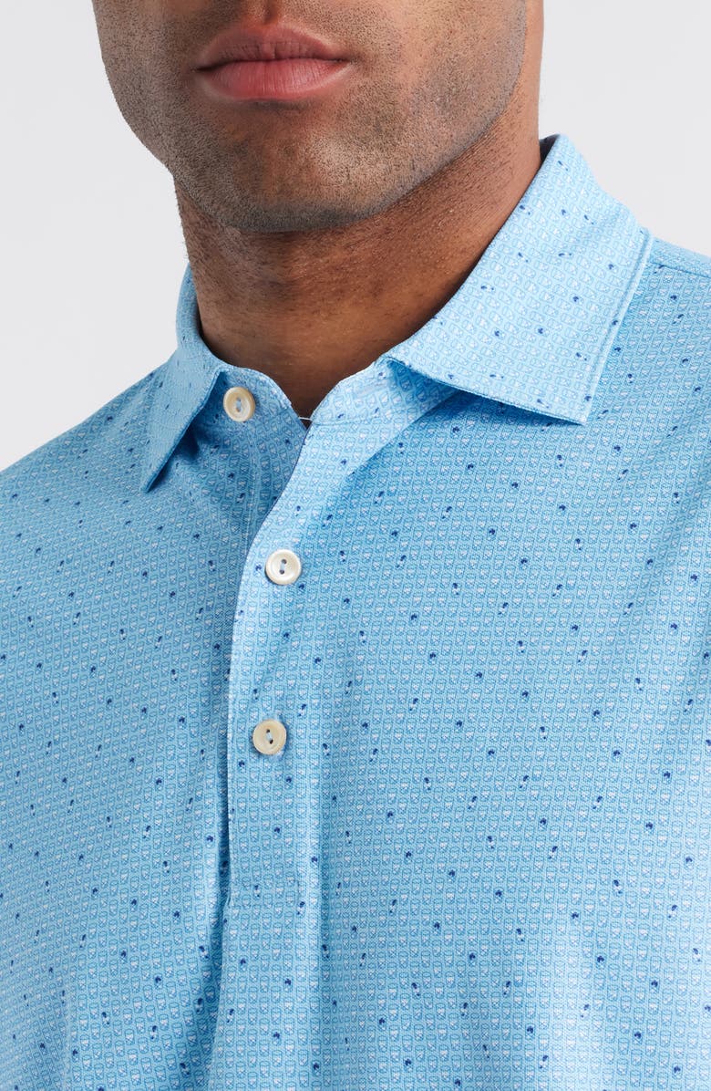 Peter Millar Old Fashioned Cocktail Print Performance Piqué Polo, Alternate, color,