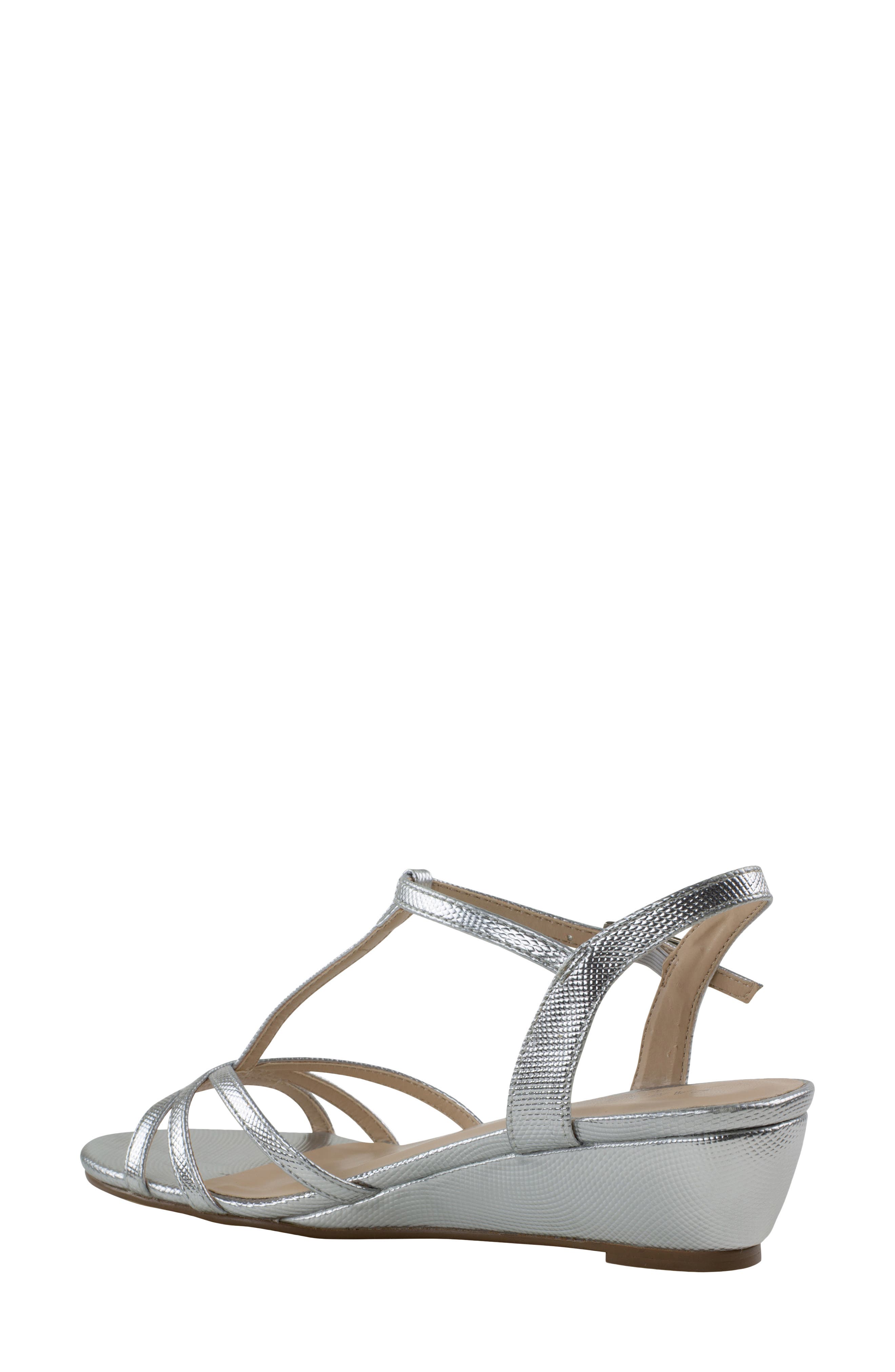 Tessa Wedge Sandal, Alternate, color, SILVER