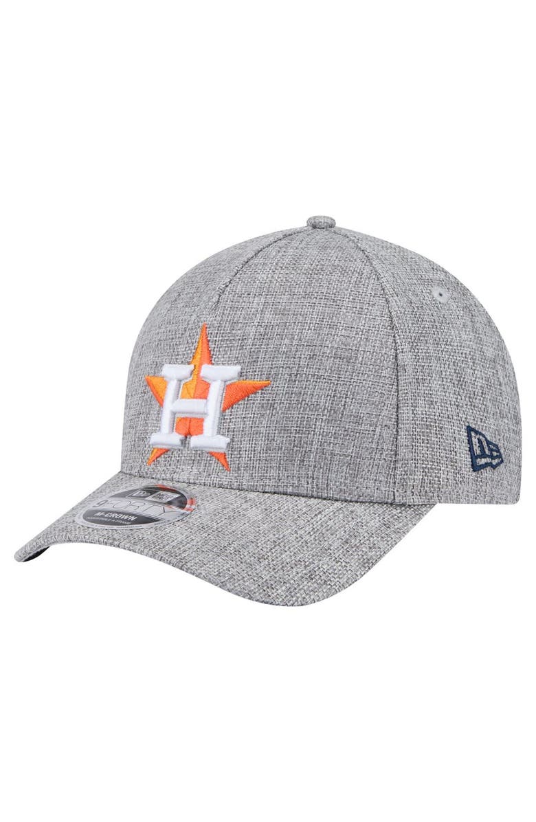 New Era Men's New Era Gray Houston Astros Cotton Weave M-Crown A-Frame 9FORTY Adjustable Hat, Main, color, Gray