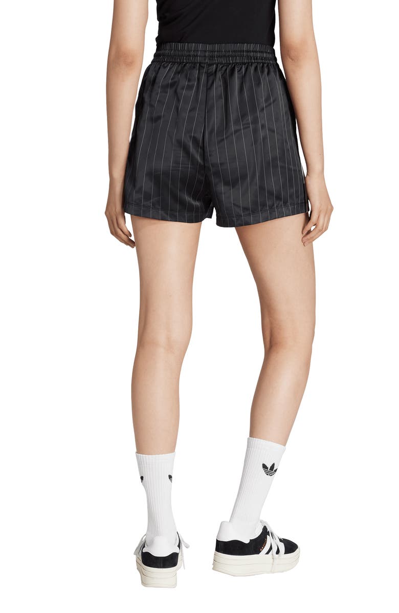 adidas 3-Stripes Pinstripe Satin Shorts, Alternate, color,