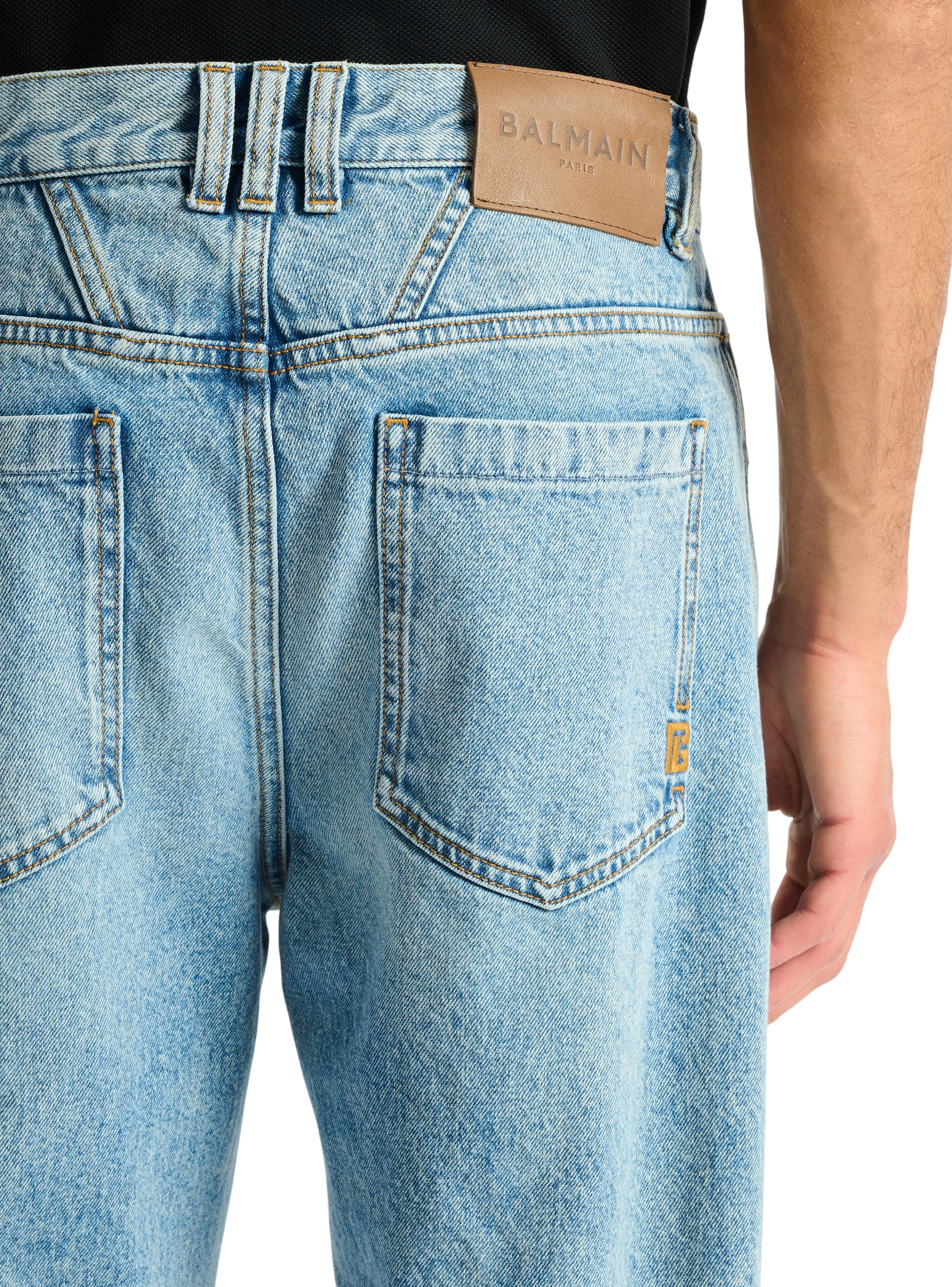 Balmain Loose-fit jeans in Light blue denim (Men) | Nordstrom