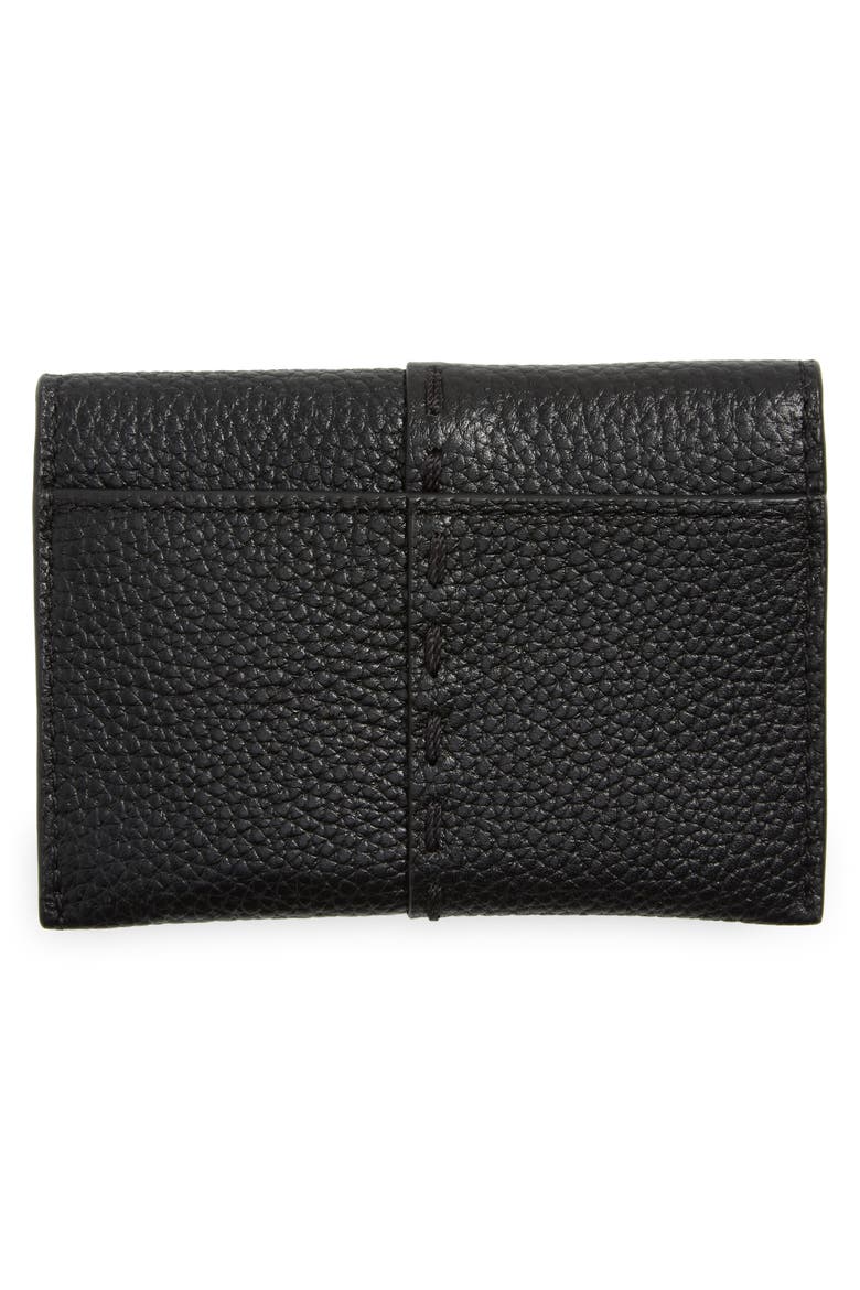 McGraw Leather Flap Card Case, Alternate, color, BLACK
