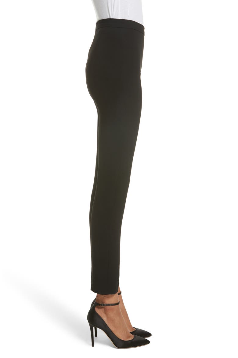 Crepe Cigarette Pants, Alternate, color, BLACK