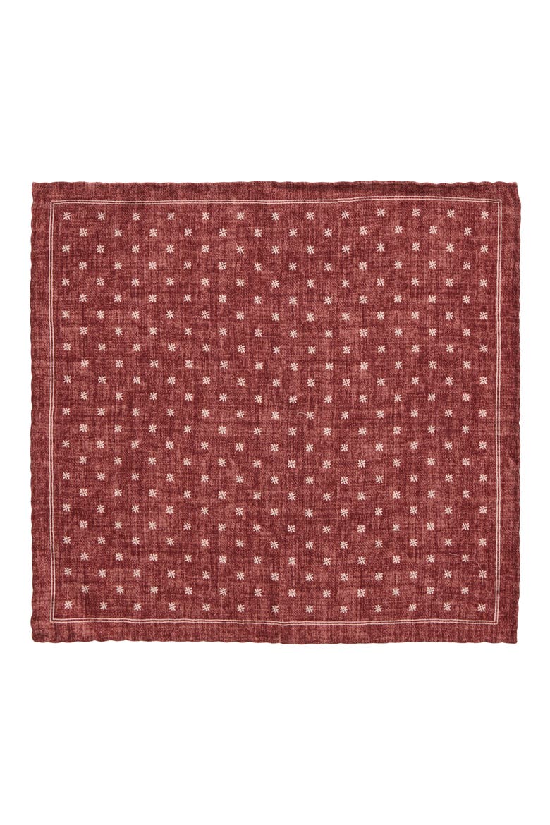 Octothorpe Wool & Cotton Pocket Square, Alternate, color, 105 AMBER