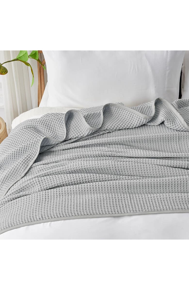 Sijo Tencel<sup>®</sup> Lyocell & Cotton Throw Blanket, Alternate, color, Dove