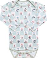 Copper Pearl Mickey Mouse & Friends Print Long Sleeve Bodysuit