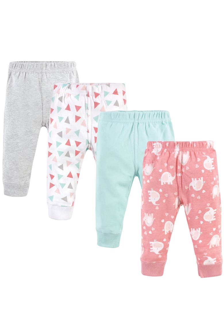 Four Pack Essential Pants, Main, color, Girl Basic Elephant