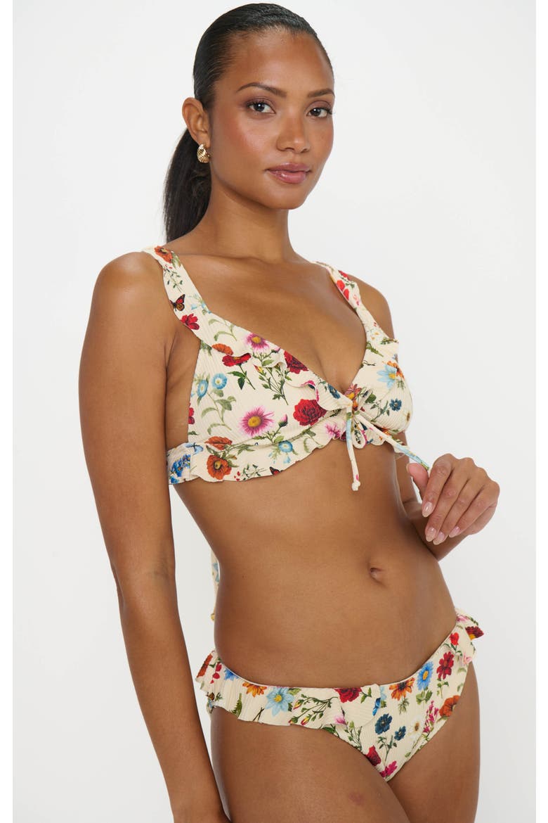 Island Ruffle Top, Alternate, color, French Floral Rib Scrunch