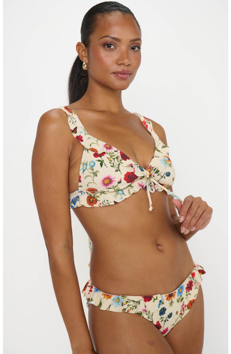 Show Me Your Mumu Island Ruffle Top, Alternate, color, French Floral Rib Scrunch