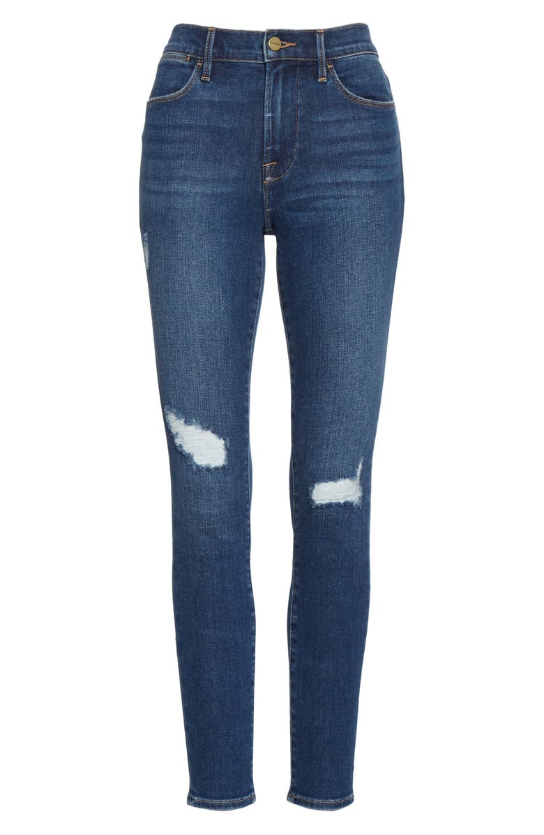 FRAME Le High Ankle Skinny Jeans, Alternate, color, 