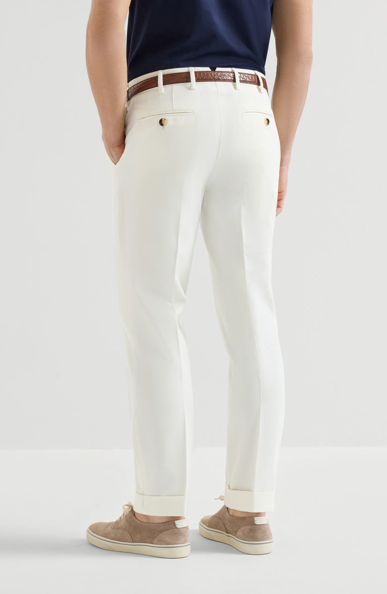 Brunello Cucinelli Gabardine trousers, Alternate, color, Panama