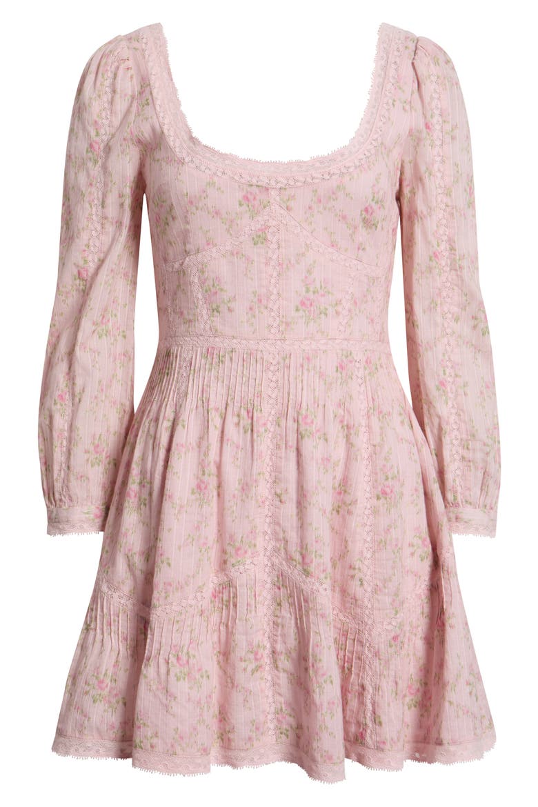 Calivra Cotton Minidress, Alternate, color, SPICED CAMELLIA
