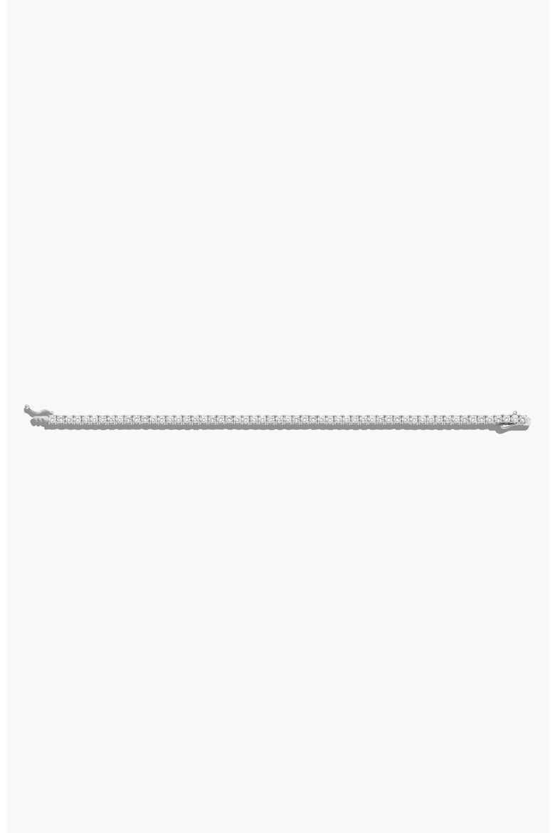 Lab Grown 6ct White Sapphire Tennis Bracelet, Alternate, color, White Gold Vermeil