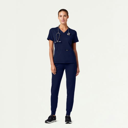Jaanuu 6-pocket Slim Knit Scrub Jogger In Black