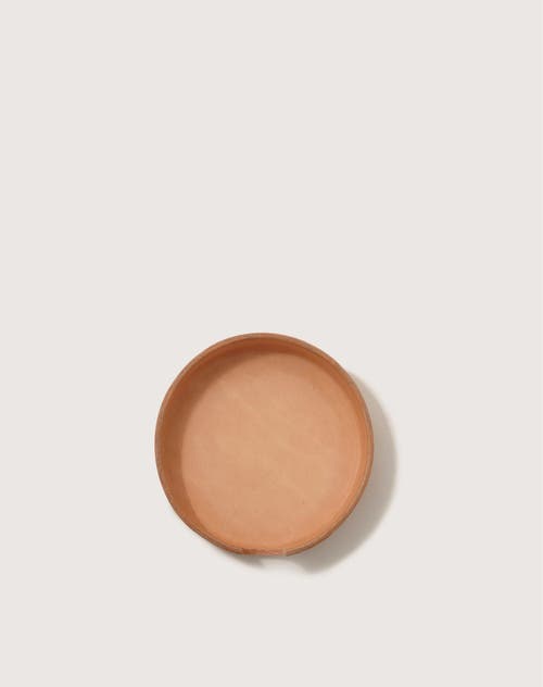 Graf & Lantz Graf Lantz Kobon Leather Round Tray In Natural