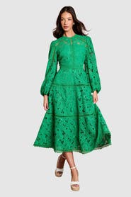 coast lace panelled long sleeve dress Women's Plus Lace Panelled Long Sleeve Dress, Ivory
