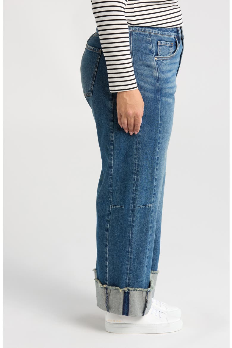 Meg Cuffed Wide Leg Jeans, Alternate, color, COMMITMENT