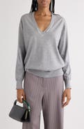Dries Van Noten Tuomas Crystal Embellished Merino Wool V-Neck Sweater