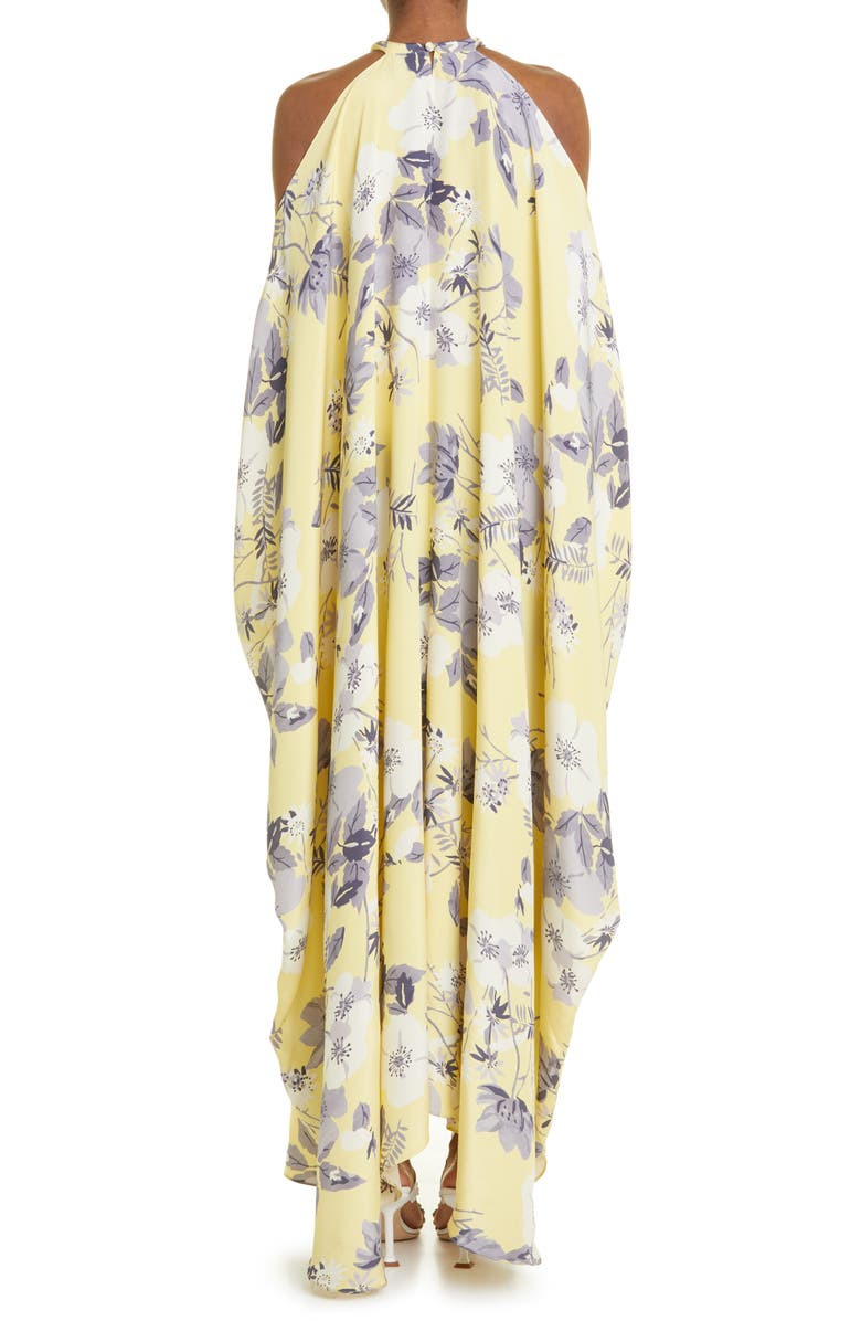 St. John Collection Floral Print Silk Maxi Dress, Alternate, color, 
