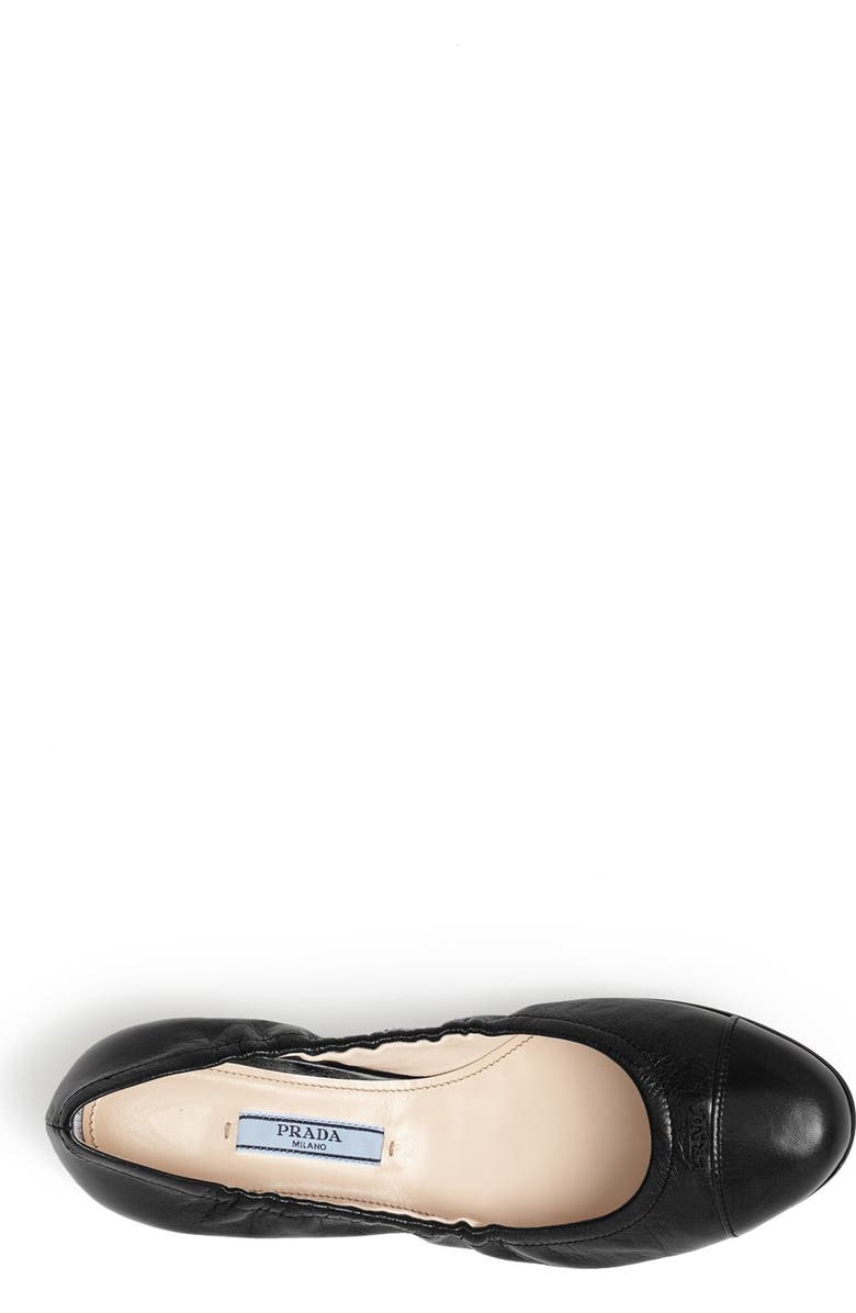 Prada 'Logo' Ballet Flat, Alternate, color,