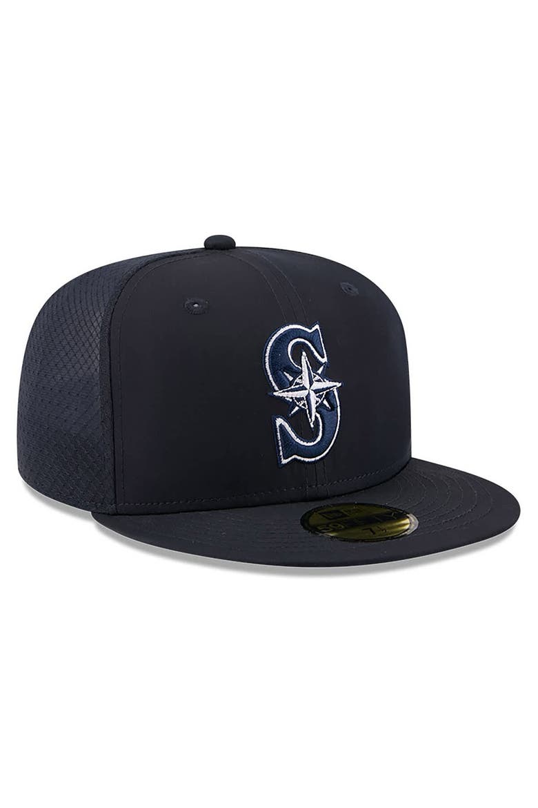 Men's New Era Navy Seattle Mariners 2026 Batting Practice 59FIFTY Fitted Hat, Alternate, color, Navy