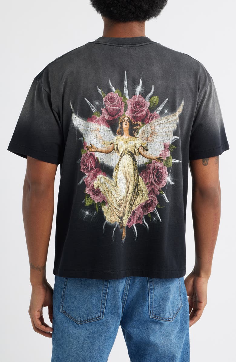 ID Supply Co Graphic Rose Garden T-Shirt, Alternate, color, Black