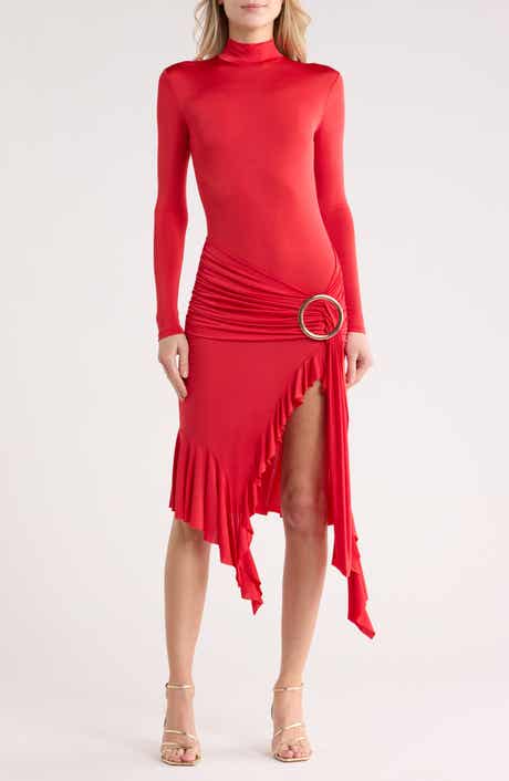 Desigual Draped Long Sleeve Maxi Dress