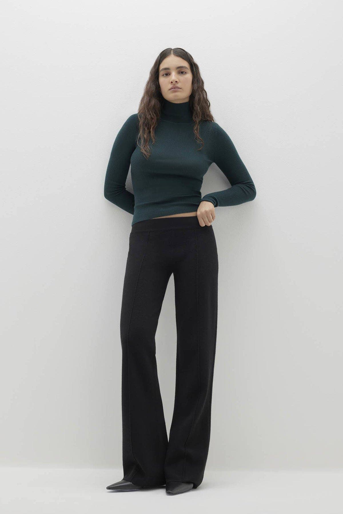 Naked Cashmere Rumer Fitted Cashmere Turtleneck In Green